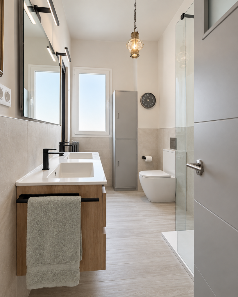 Baño principal reformado del proyecto Fernández de los Ríos 13